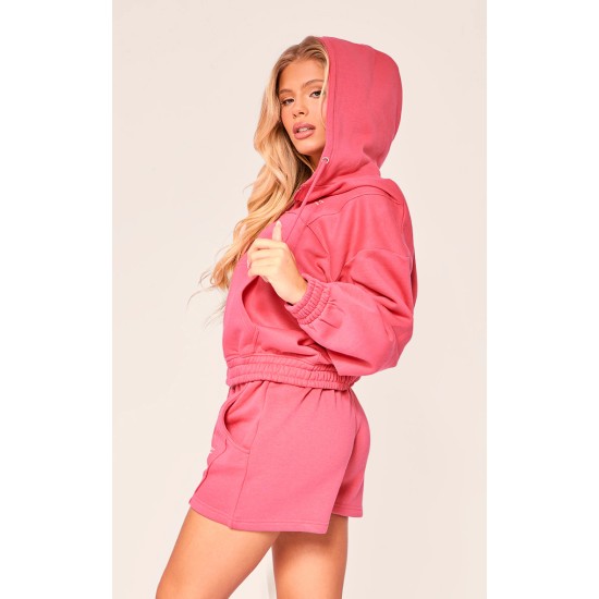 PLT SPORT Raspberry Marl Zip Up Hoodie