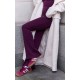 Burgundy Premium Soft Touch Skinny Flare Pants