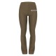 Khaki Cotton High Waist Flared Pants