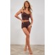 Chocolate Jersey Lace Trim Short PJ Set