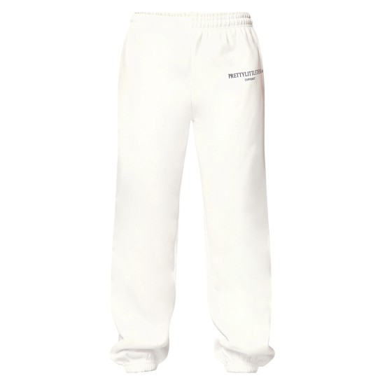 PRETTYLITTLETHING White Graphic Copyright Sweatpants