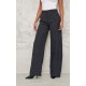 Tall Black Pinstripe Tailored Wide Leg Pants