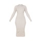 Stone Turtle Neck Knitted Bodycon Maxi Dress