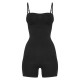 Black Bandeau Removable Strap Shapewear Bodysuit