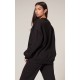 Black Longline Oversized Sweatshirt