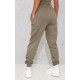 PRETTYLITTLETHING Sage Khaki Prettylittlething High Waist Cuffed Sweatpant