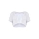 Cotton White Oversized Crop T-Shirt