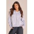 Grey Marl Oversized Hooded Zip Up Sweat Hoodie