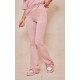 PRETTYLITTLETHING Light Pink Printed Flared Pants