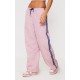 Pink Shell Side Stripe Detail Wide Leg Pants