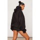 Black Badge Detail Oversized Hoodie