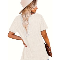 Landscape Print Crew Neck T-Shirt, Casual Short Sleeve Top For Spring & Summer, Women’s Clothing – PRYCUS MITCHELL INC