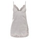 White Satin Lace Split Detail Slip Dress