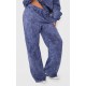 Shape Navy Washed Wide Leg Sweatpants