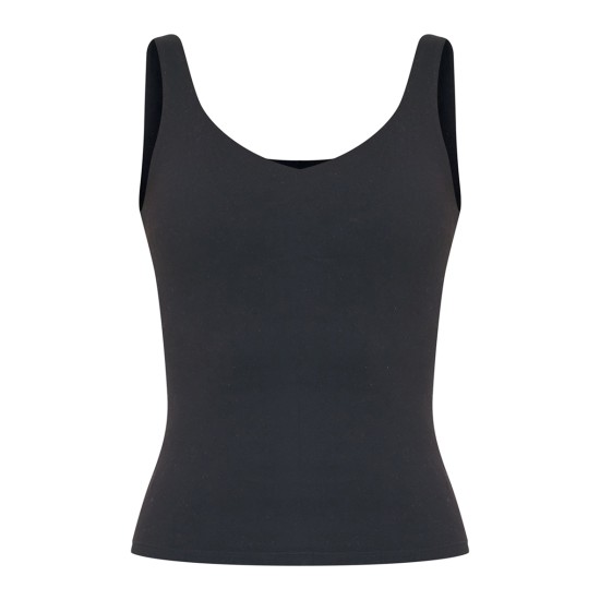 Black Sculpt Longline Padded Sports Vest