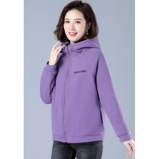 Purple spring and autumn hoodie hooded coat for women – PRYCUS MITCHELL INC