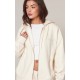 PRETTYLITTLETHING Cream Premium Embroidered Zip Front Oversized Hoodie