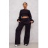 Tall Black High Waisted Wide Leg Sweatpants