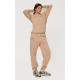 PRETTYLITTLETHING Logo Sand Est 2012 Cuffed Sweatpants