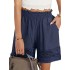 Summer Chic Paper Bag Waist Shorts – Tassel Hem Elegance, Comfort Fit Women’s Fashion – PRYCUS MITCHELL INC