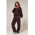 PRETTYLITTLETHING Chocolate Wide Leg Embroidered Sweatpants